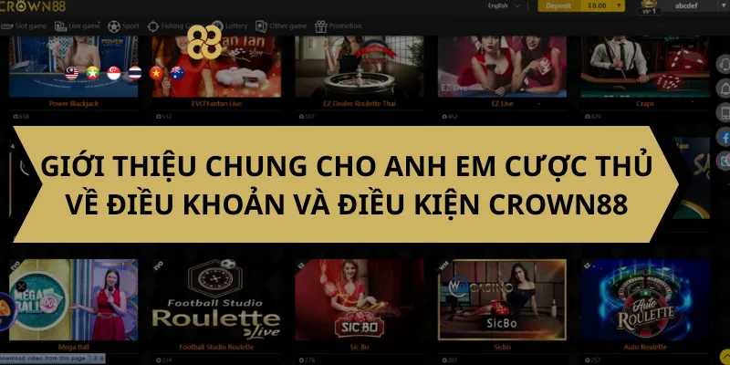 Giới Thiệu Chung cho anh em cược thủ về Điều Khoản và Điều Kiện Crown88