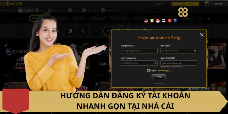 Hướng dẫn đăng ký tài khoản nhanh gọn tại nhà cái