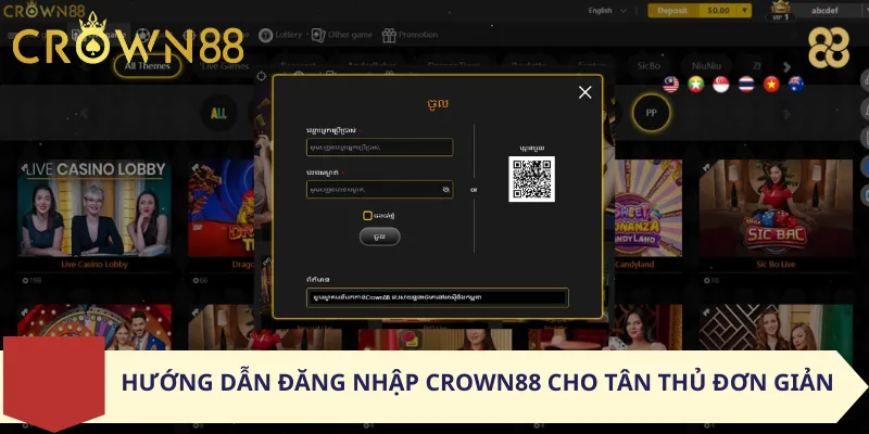 Hướng dẫn đăng nhập Crown88 cho tân thủ đơn giản