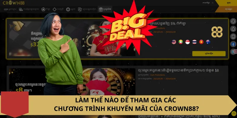 Làm thế nào để tham gia các chương trình khuyến mãi của Crown88?