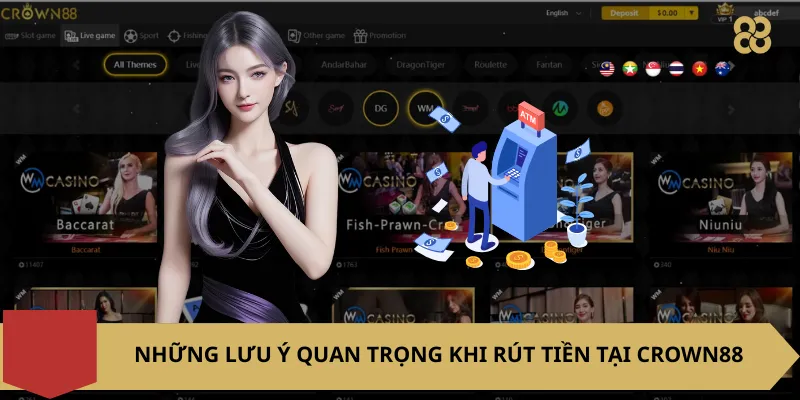 Những Lưu Ý Quan Trọng Khi Rút Tiền Tại Crown88