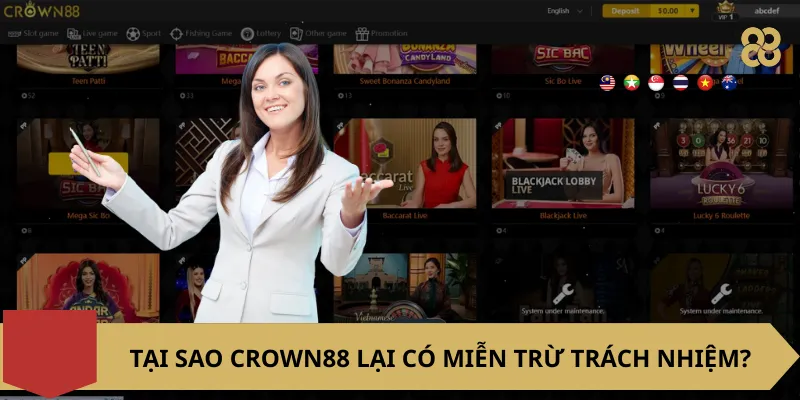 Tại sao Crown88 lại có Miễn Trừ Trách Nhiệm?