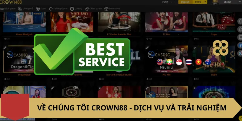 Về chúng tôi Crown88- Dịch Vụ và Trải Nghiệm